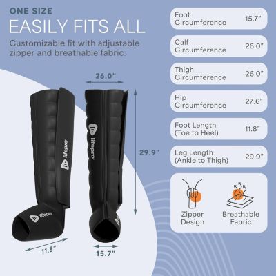 AXIS Pro Air Compression Leg Massager with Heat – 8-Chamber Full Leg Recovery System for Calf, Thigh & Foot – Air Compression Boots