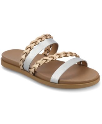 Women's Colette Braided Strappy Open Toe Flat Sandals