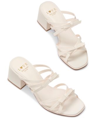 Women's Carolina Bow-Trim Block-Heel Sandals