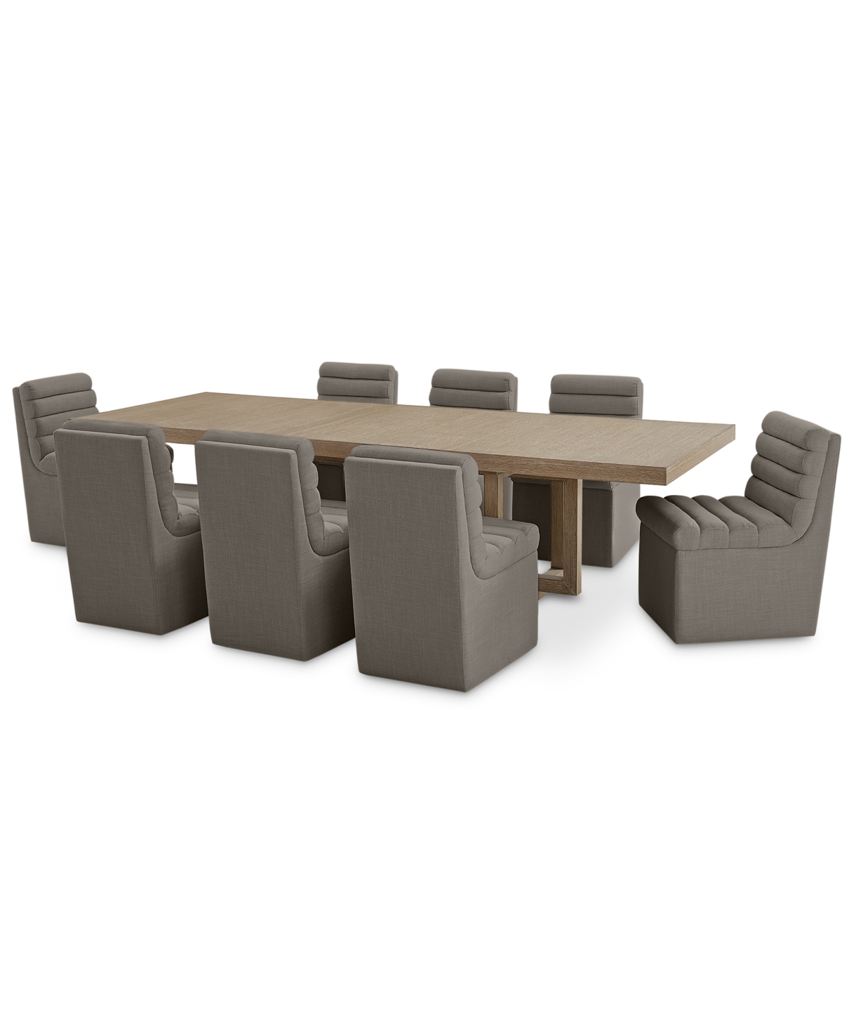 MACY'S 9-PC. SET (PORTMORE RECTANGULAR DINING TABLE & 8 CLAVE DINING CHAIRS), CREATED FOR MACY'S 
