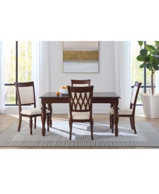 Daria 5-Pc. Dining Set (Rectangular Table & 4 Upholstered Back Side Chairs), Created for Macy's