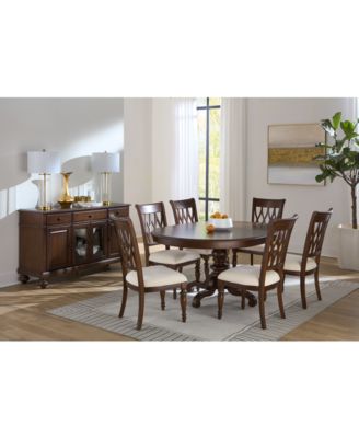 Daria 7-Pc. Dining Set (Round Table & 6 Side Chairs), Created for Macy's