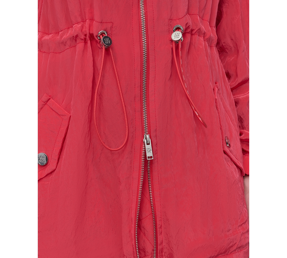 Dkny Textured Anorak Jacket In Watermelon Sugar