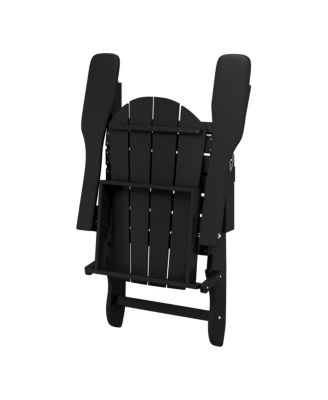 5-Piece HDPE Adirondack Chair Outdoor Patio Square Table Conversation Set