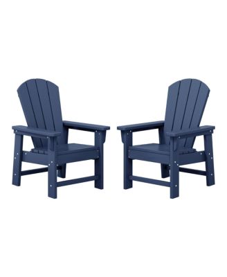 Kids Outdoor Adirondack Plastic Patio Chair Set of 2