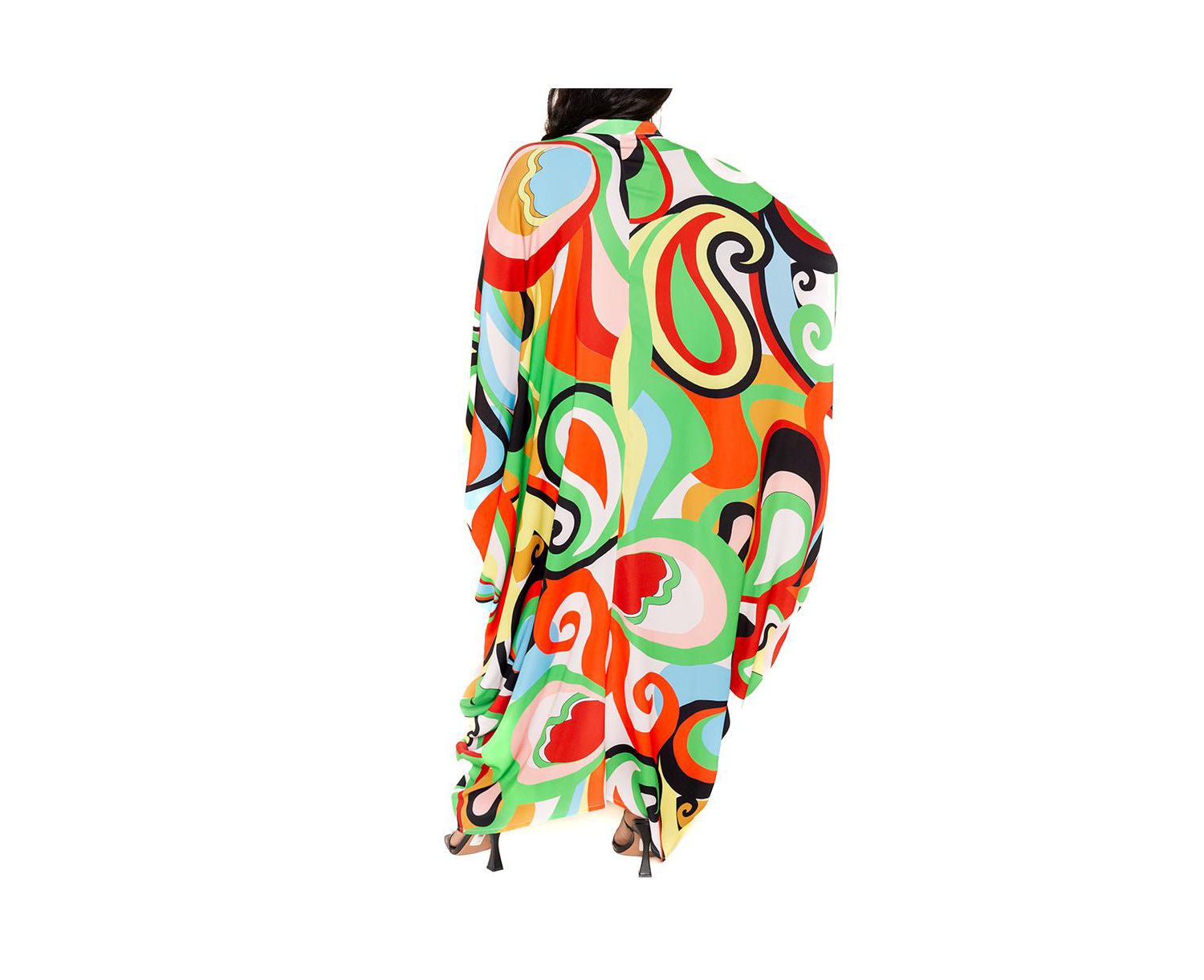 Women's Plus Size Geometric Print Tunic Maxi Dress