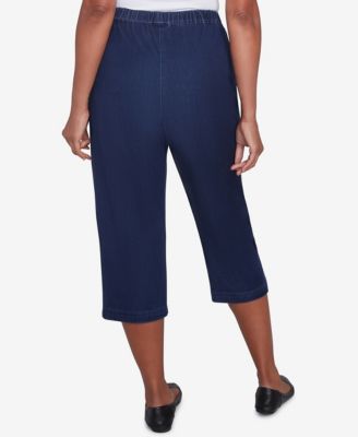 Petite Free Spirit Knit Denim Capri Pants