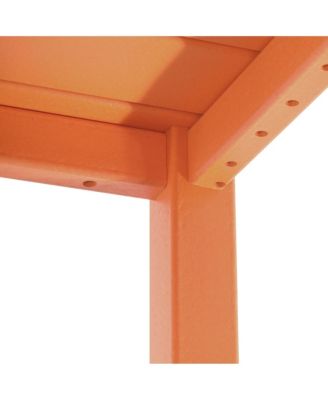 Kids 5-Piece HDPE Outdoor Square Patio Dining Table and Chairs Set