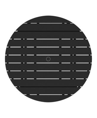 Low Outdoor HDPE Round Patio Coffee Table