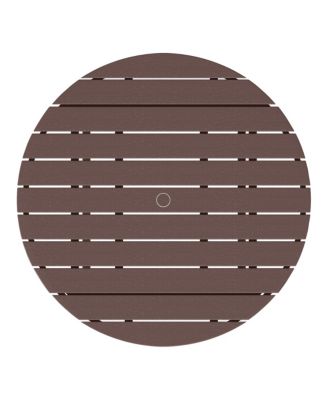 Low Outdoor HDPE Round Patio Coffee Table