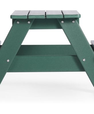 Outdoor Patio Kids HDPE Plastic Picnic Bench Table