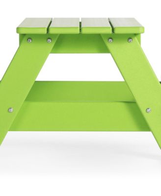 Outdoor Patio Kids HDPE Plastic Picnic Bench Table