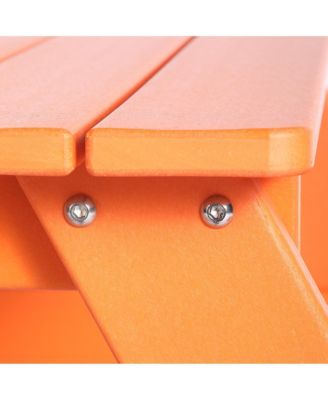 Outdoor Patio Kids HDPE Plastic Picnic Bench Table