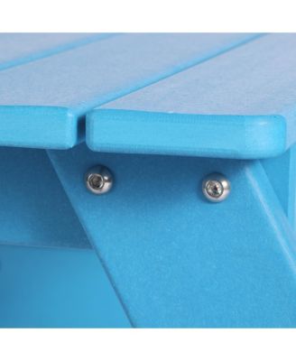 Outdoor Patio Kids HDPE Plastic Picnic Bench Table