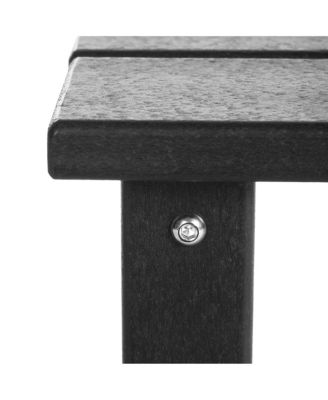 2-Piece Kids Outdoor HDPE Adirondack Chair With Square Side Table Set