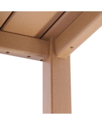 Kids 5-Piece HDPE Outdoor Square Patio Dining Table and Chairs Set