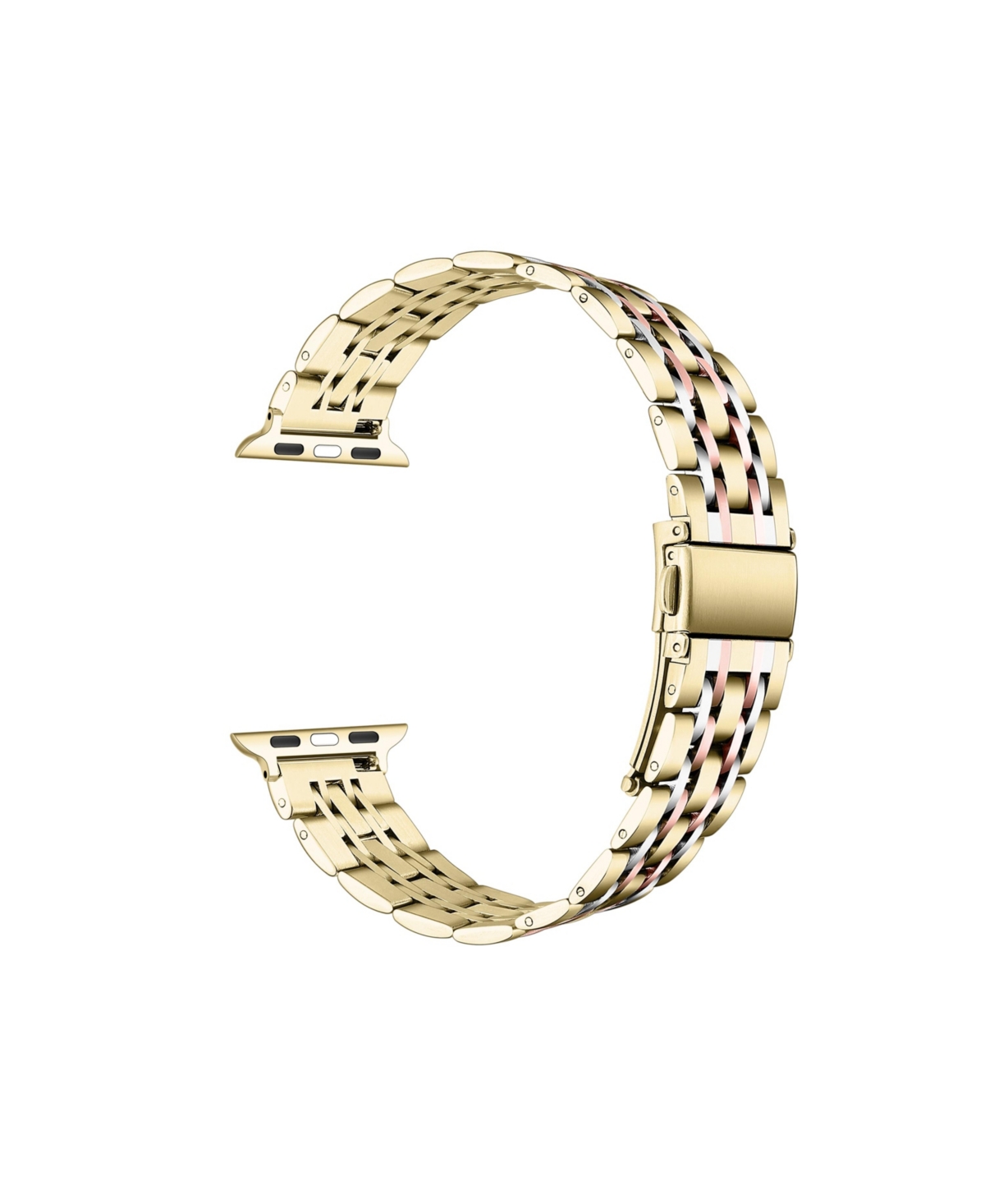 Posh Tech Rainey Stainless Steel Band For Apple Watch, Fits All Apple Watch Models In Silver,gold,rose Gold