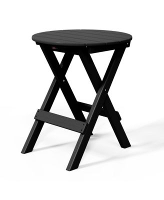 HDPE Outdoor 24.5 Inch Round Portable Folding Patio Dining Table