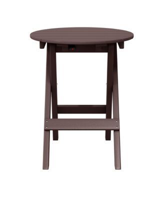 HDPE Outdoor 24.5 Inch Round Portable Folding Patio Dining Table
