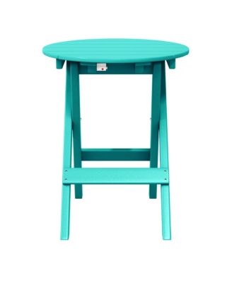 HDPE Outdoor 24.5 Inch Round Portable Folding Patio Dining Table