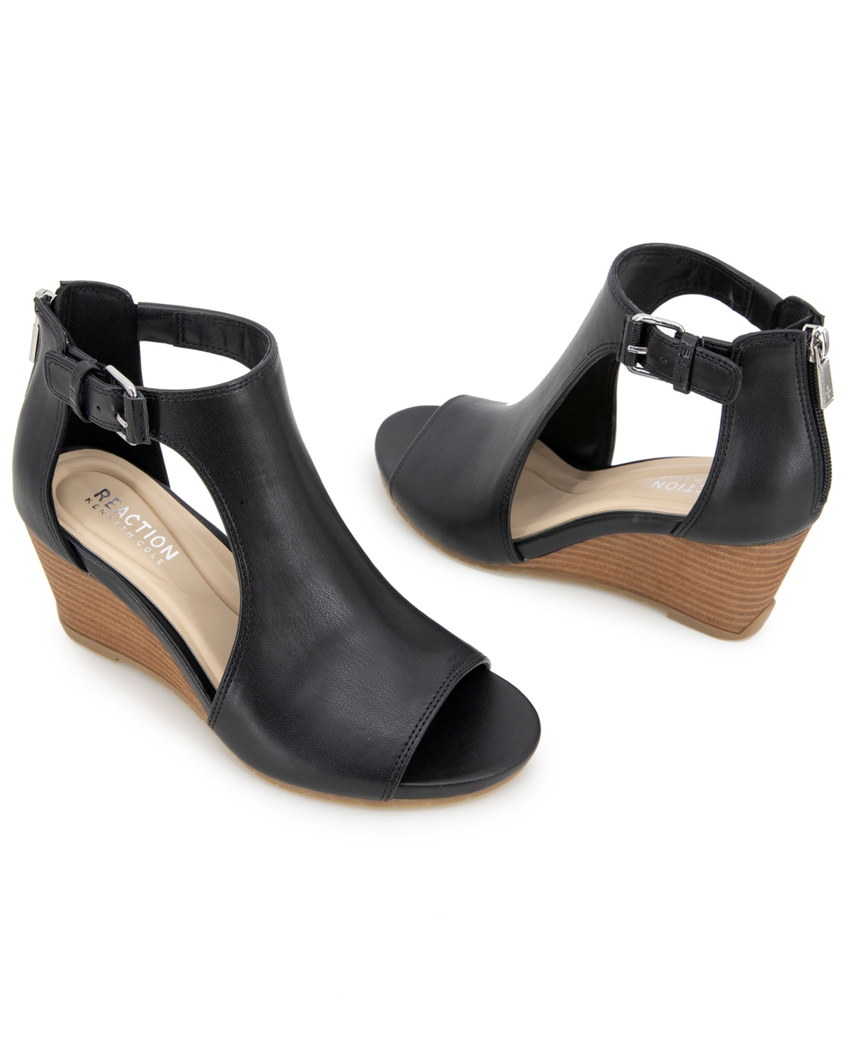 Kenneth Cole Reaction Women's Gracie Wedge Sandals In Black