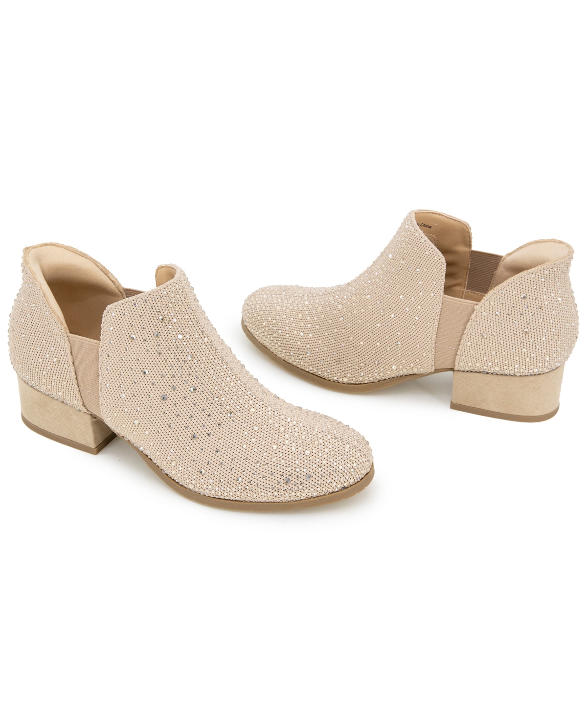 Kenneth Cole Reaction Women's Side Ez Knit Slip-on Booties In Warm Taupe