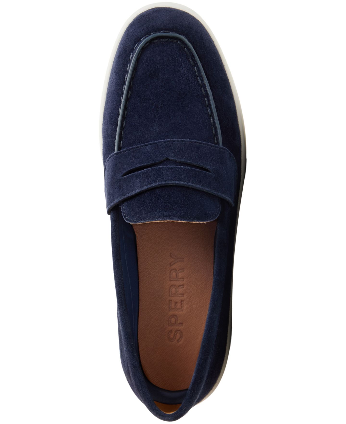 Женские туфли Sperry Wedge Cupsole Penny Slip-On Loafer, цвет: Тёмно-синий — фото 4