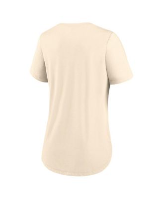 Women's Tan Georgia Bulldogs Script Logo Tri-Blend T-Shirt