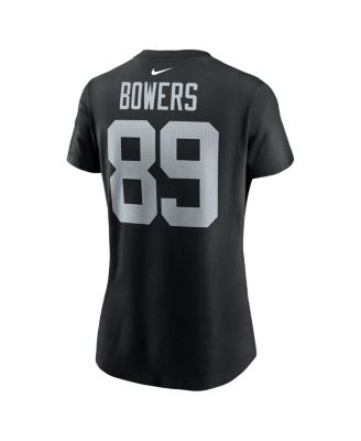 Women's Brock Bowers Black Las Vegas Raiders Player Name Number T-Shirt