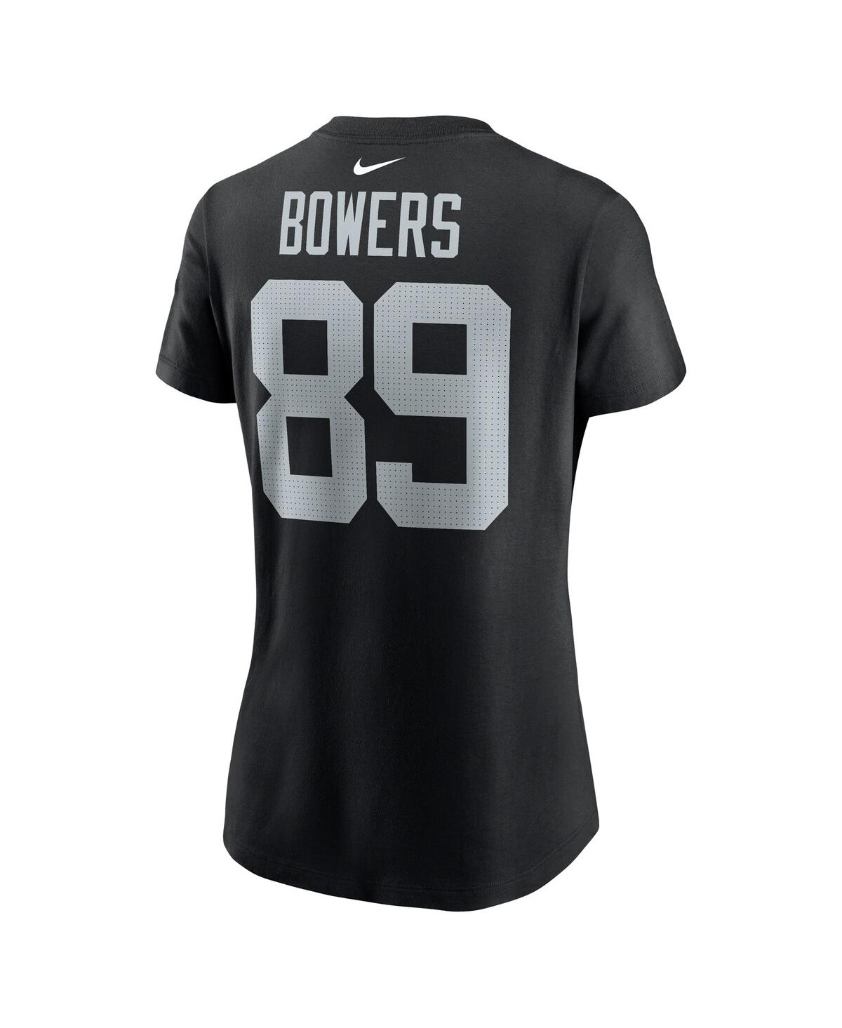 Nike Women's Brock Bowers Black Las Vegas Raiders Player Name Number T-shirt In Black