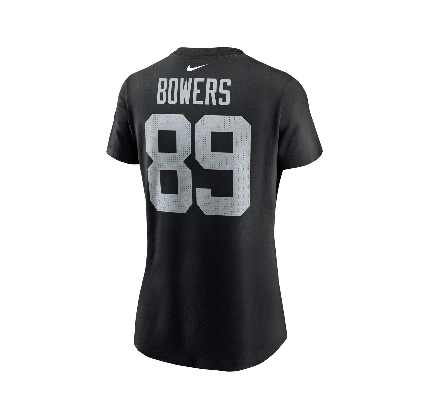 Women's Brock Bowers Black Las Vegas Raiders Player Name & Number T-Shirt