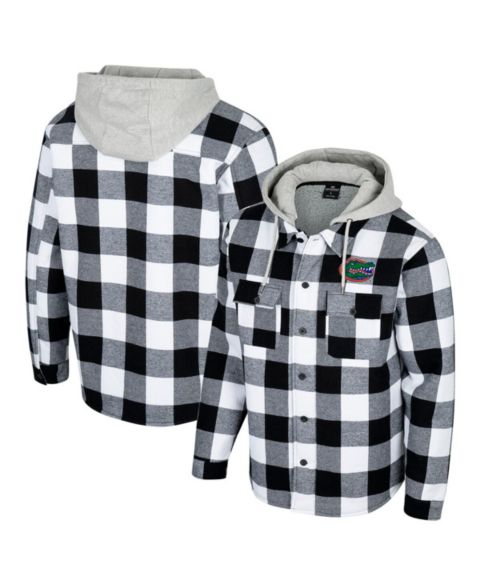 Мужская куртка Colosseum Black/White Florida Gators Buffalo Plaid Full-Zip