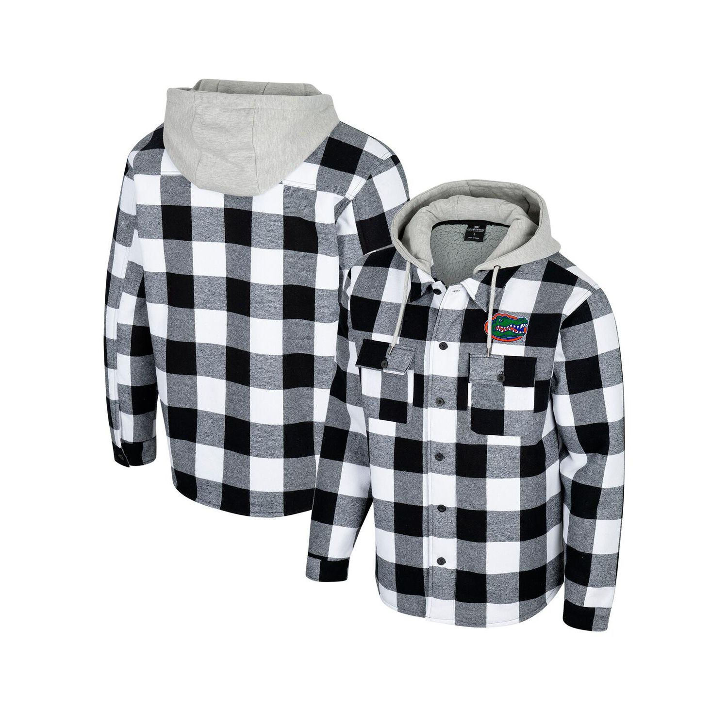 Men's Black/White Florida Gators Buffalo Plaid Full-Zip Jacket