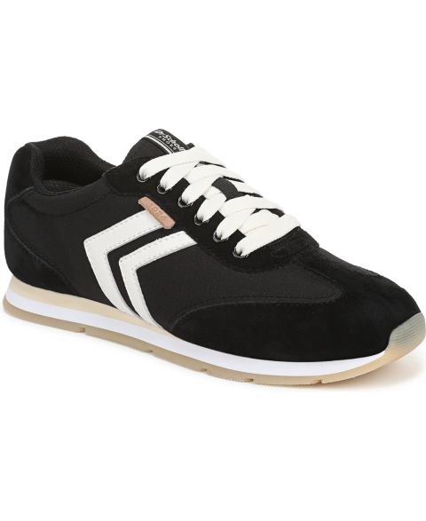 Женские кроссовки Dr. Scholl's Comeback Closed Round Toe Lace Up, цвет: Чёрный замшевый