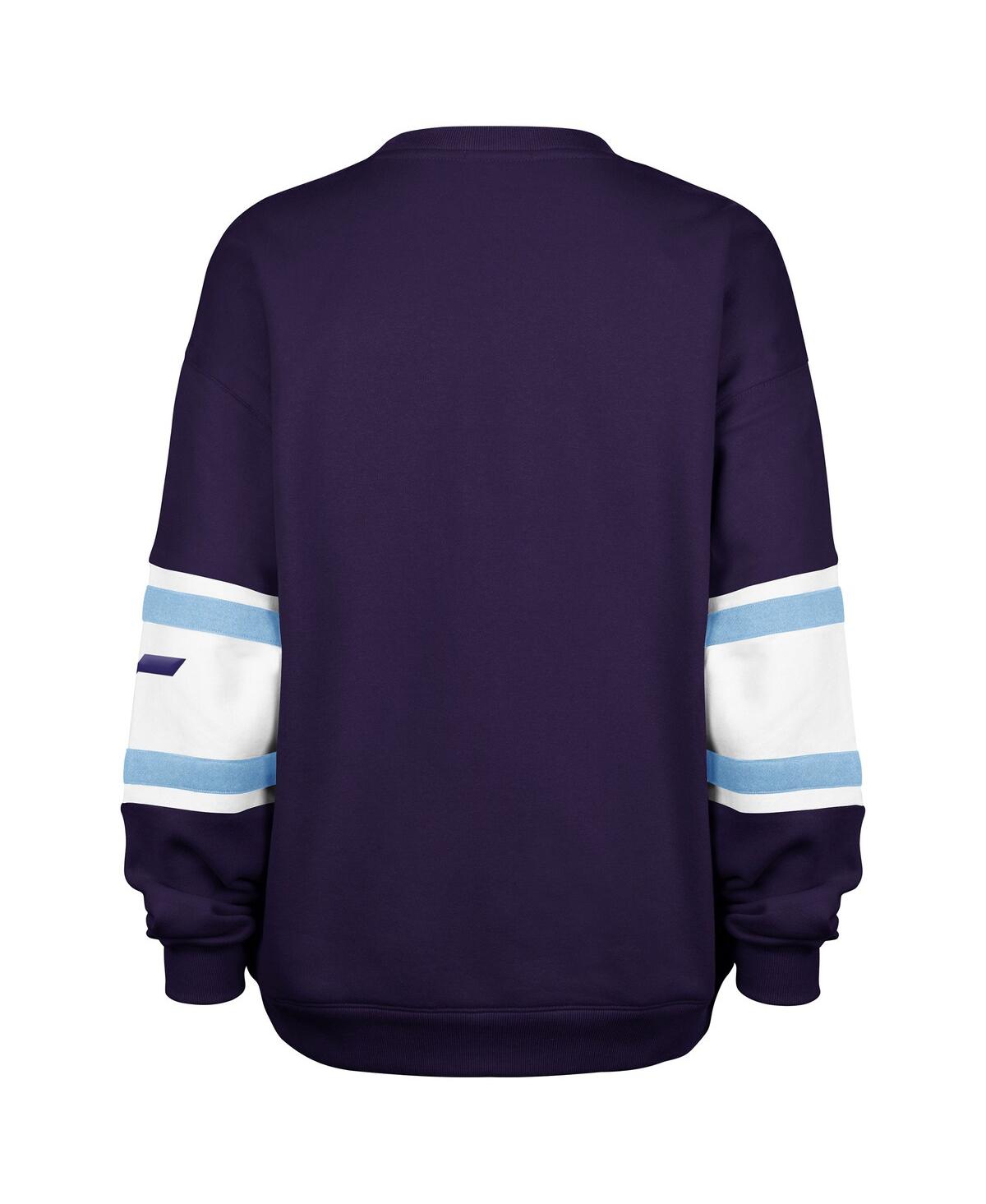 47 BRAND WOMEN'S PURPLE UTAH JAZZ 2024/25 CITY EDITION STEADFAST PANELED PULLOVER SWEATSHIRT 