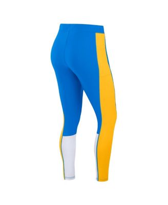 Women's Powder Blue/Gold Los Angeles Chargers Color-Block Leggings