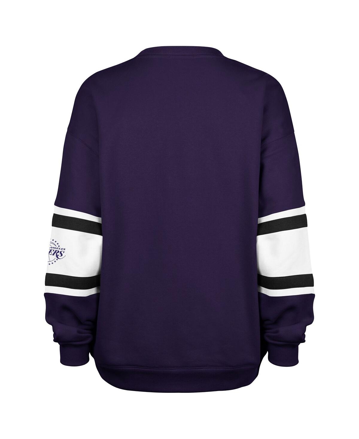 47 BRAND WOMEN'S PURPLE LOS ANGELES LAKERS 2024/25 CITY EDITION STEADFAST PANELED PULLOVER SWEATSHIRT 