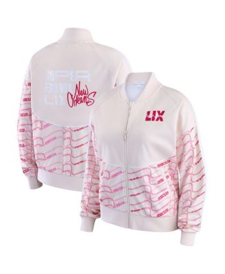 WEAR by Erin Andrews - Women's Tan Super Bowl LIX Team Print Track Jacket