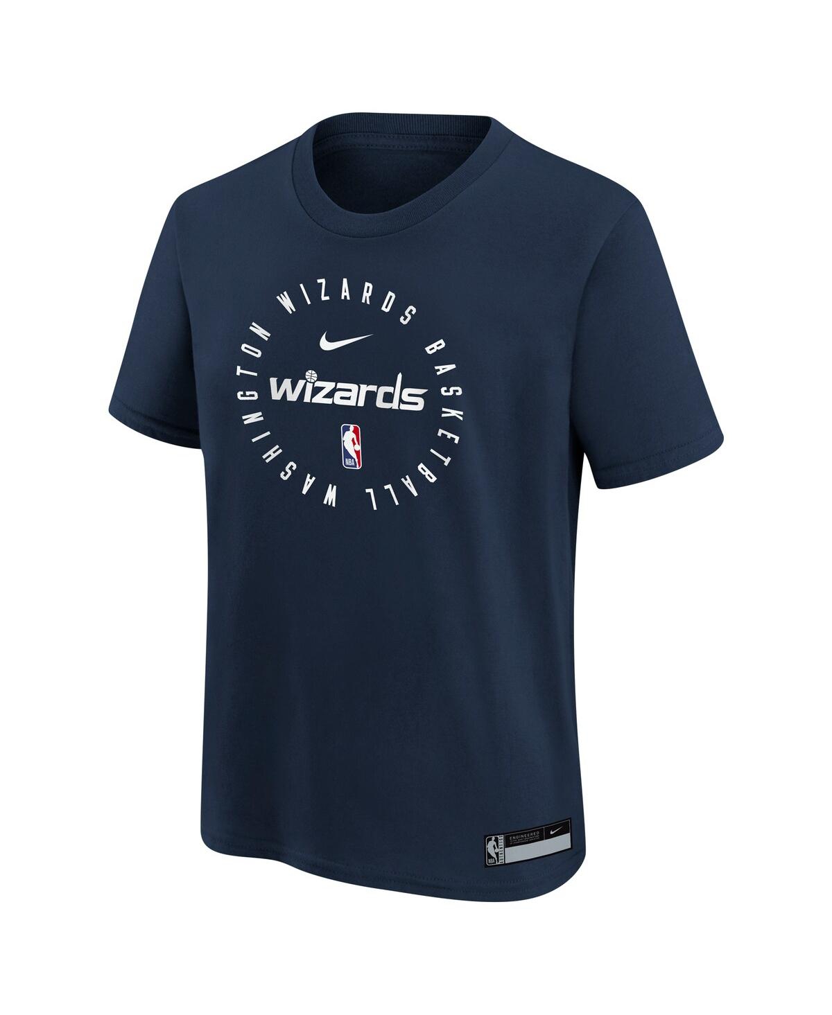 Nike Big Boys And Girls Navy Washington Wizards Practice Legend T-shirt In Navy