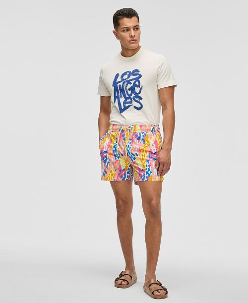 alfani Mode of One Men's Fashion Animal Regular-Fit Printed Swim Trunks Exclusively at Macy's Men's Fashion & Accessories
