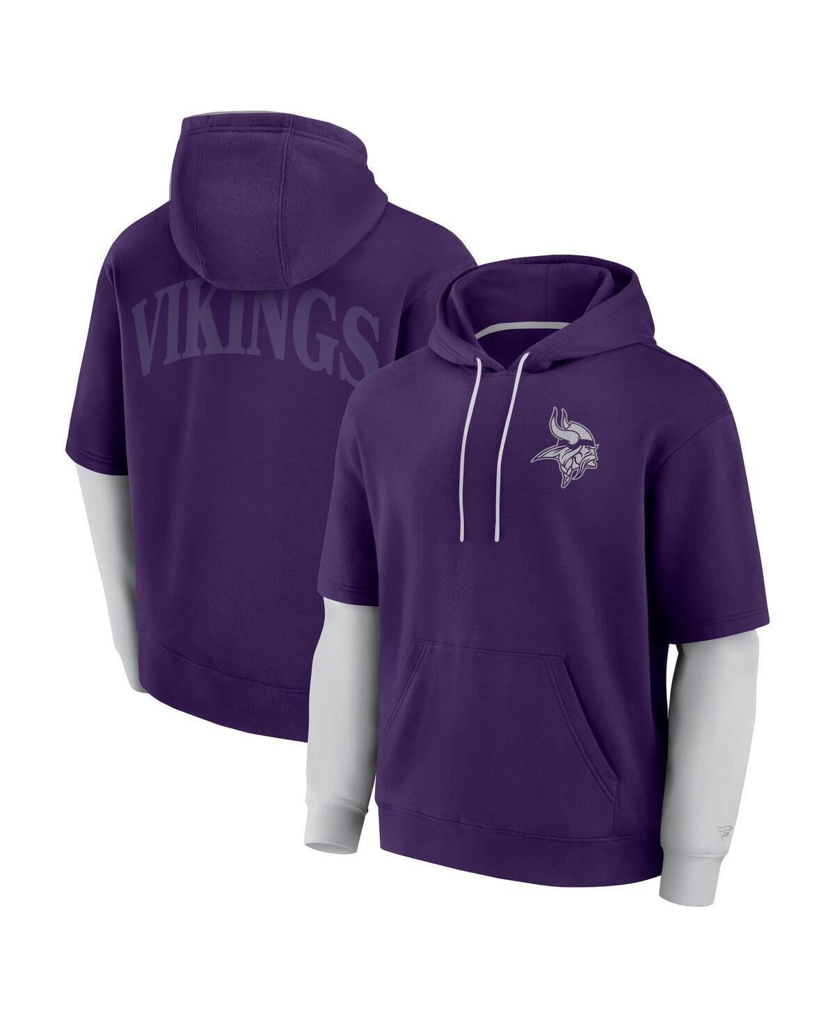 Shop Fanatics Men's And Women's Purple Minnesota Vikings Sleek Elements Pullover Hoodie
