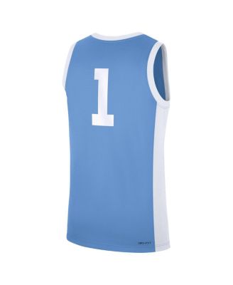 Men's 1 Carolina Blue North Carolina Tar Heels Alternate Replica Jersey
