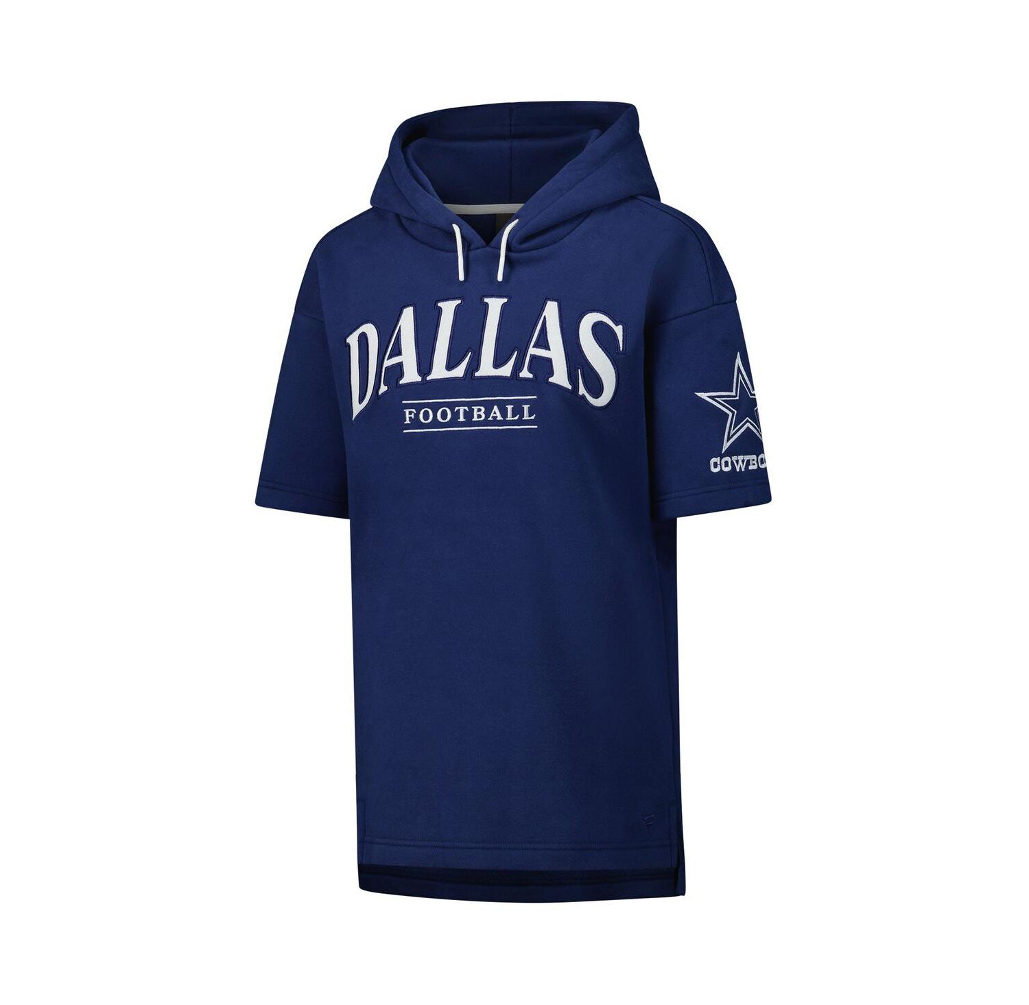 Men's and Women's Navy Dallas Cowboys Elements Ready Short Sleeve Pullover Hoodie