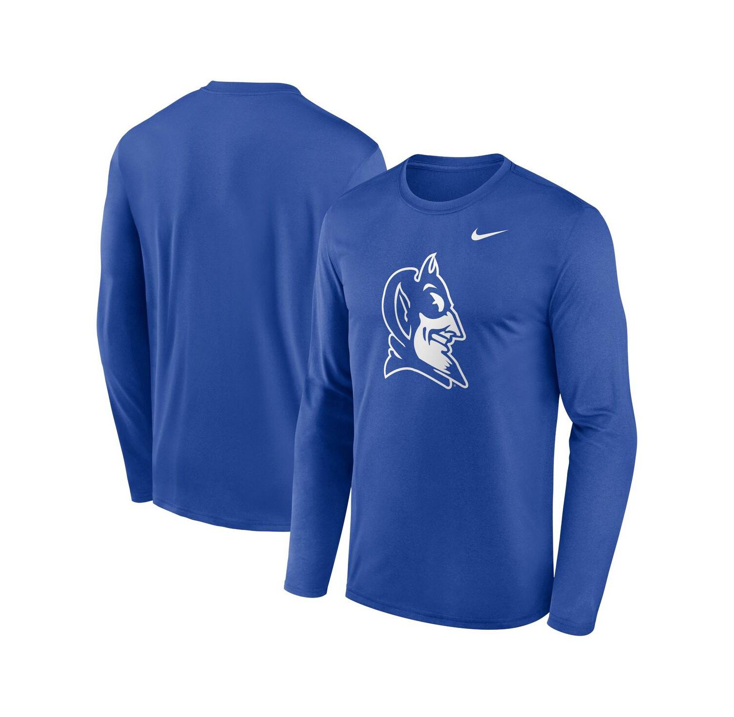 Men's Royal Duke Blue Devils Primetime Alternate Logo Legend Long Sleeve T-Shirt
