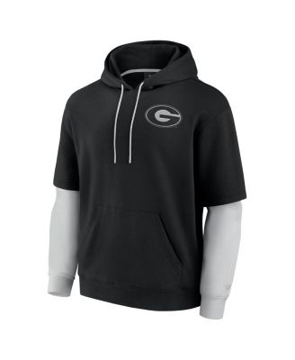 Men's Black Georgia Bulldogs Sleek Pullover Hoodie