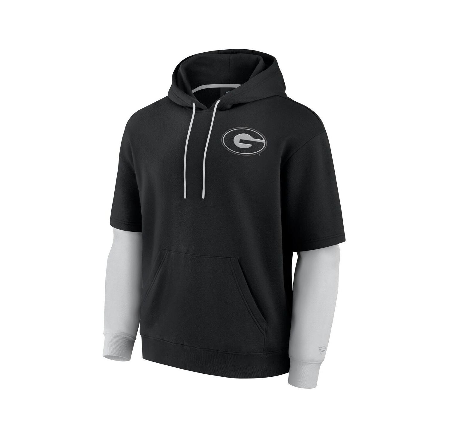 Men's Black Georgia Bulldogs Sleek Pullover Hoodie
