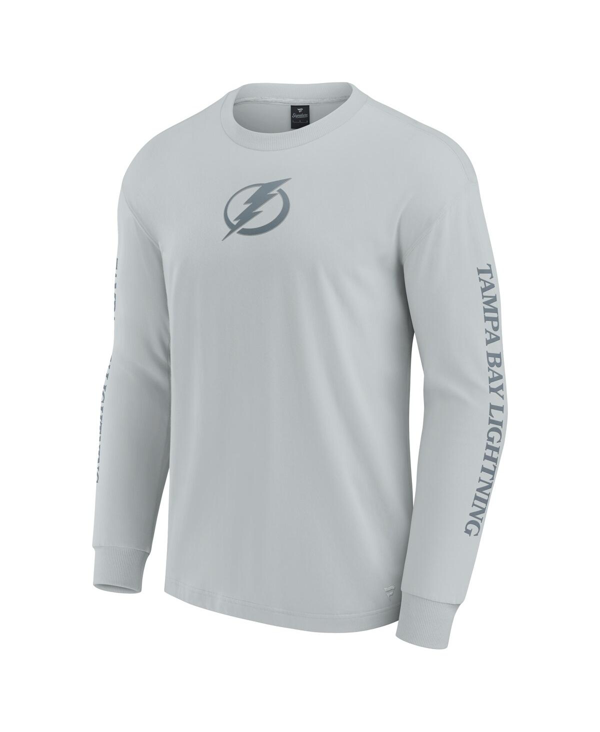 Fanatics Men's Gray Tampa Bay Lightning Elements Strive Long Sleeve T-shirt In Gray