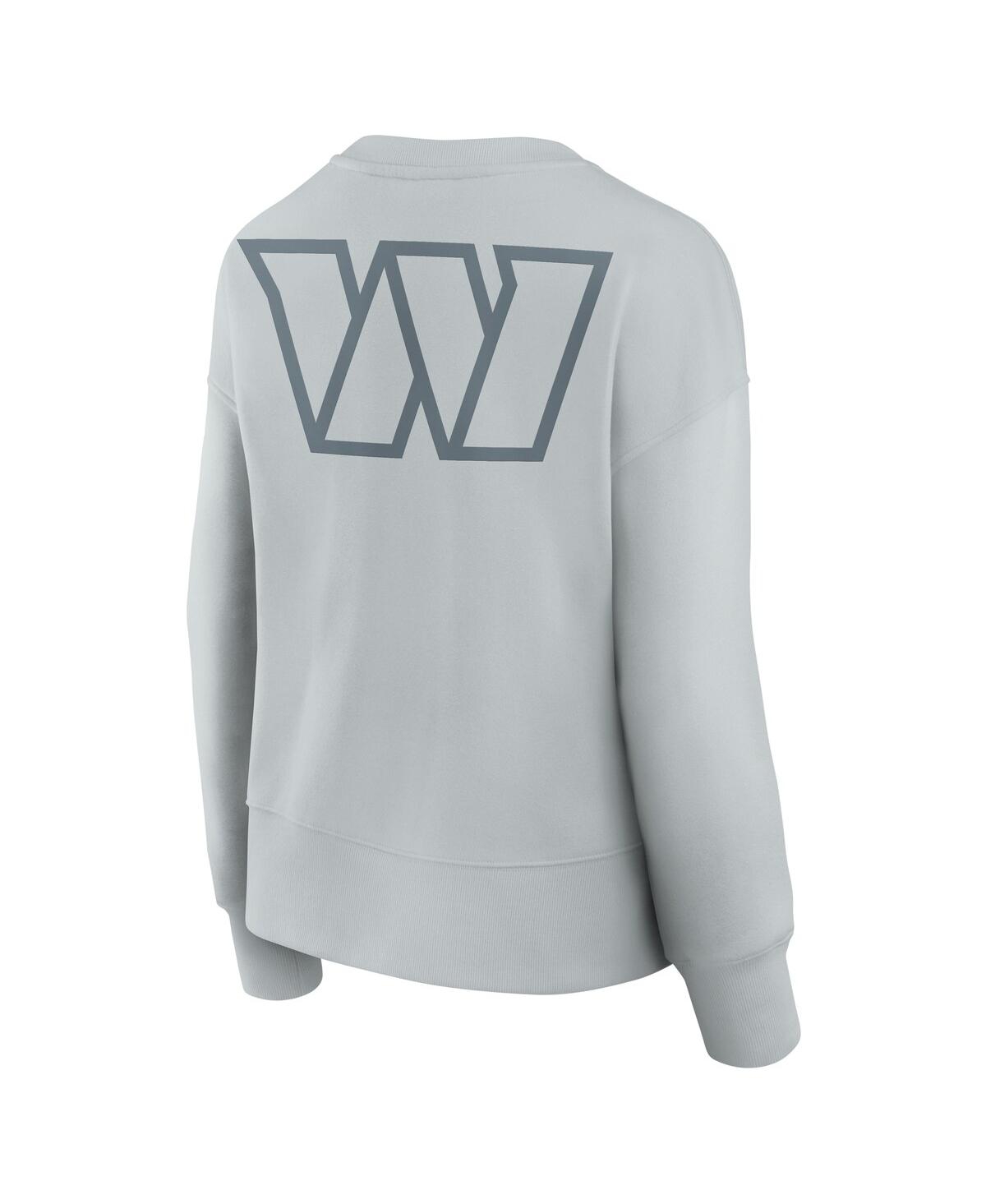 FANATICS WOMEN'S GRAY WASHINGTON COMMANDERS ELEMENTS PULLOVER SWEATSHIRT 