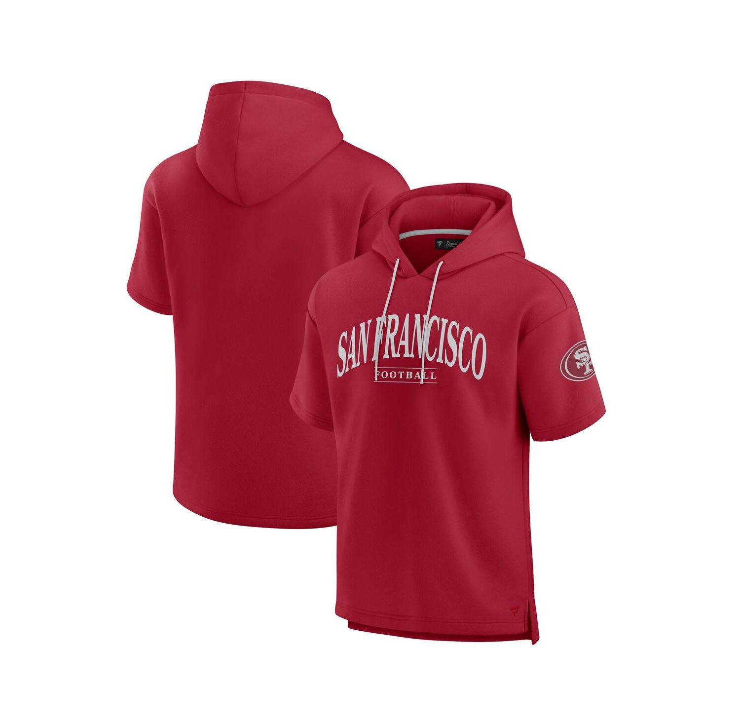 Men's and Women's Scarlet San Francisco 49ers Elements Ready Short Sleeve Pullover Hoodie