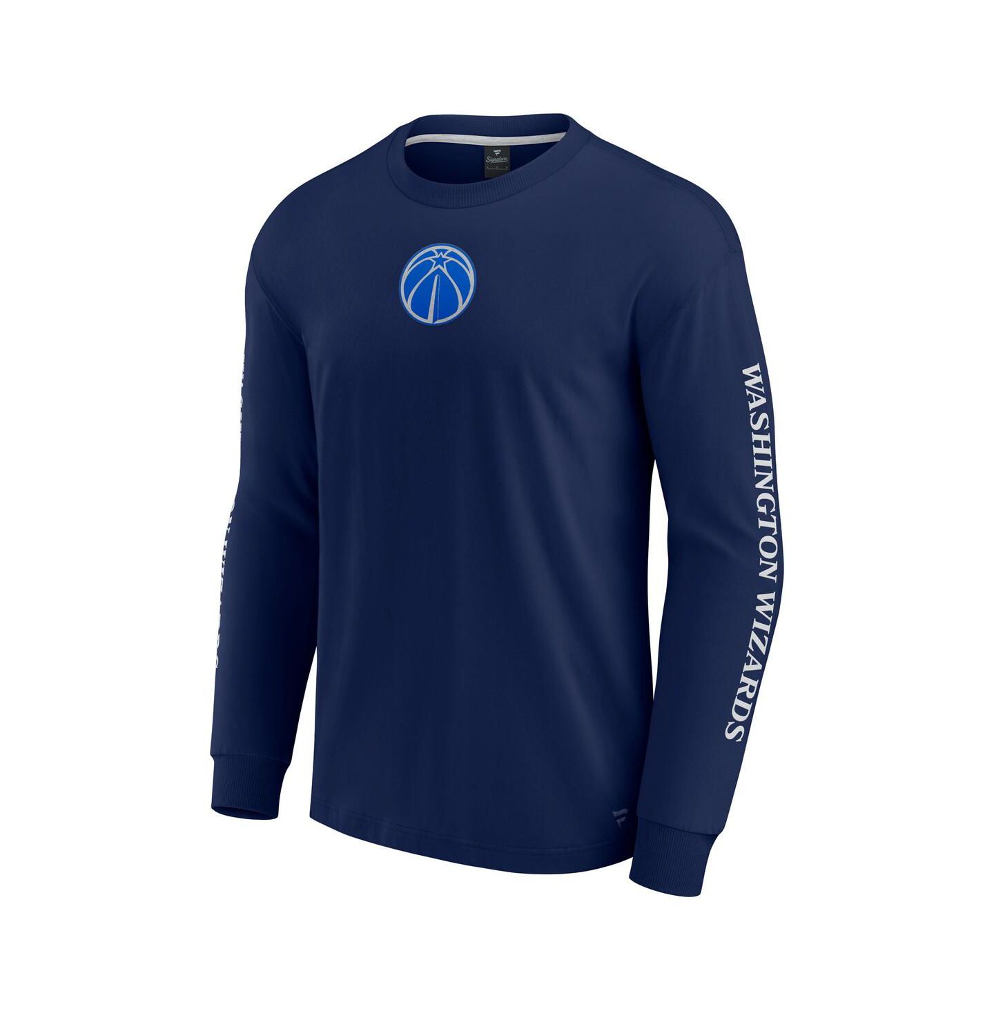 Мужская футболка Fanatics Navy Washington Wizards Elements Strive Long Sleeve — фото 2
